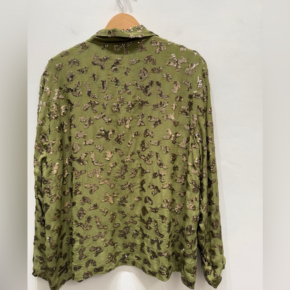 Lucky Brand olive Sequin Jacket - Picture 5 of 5